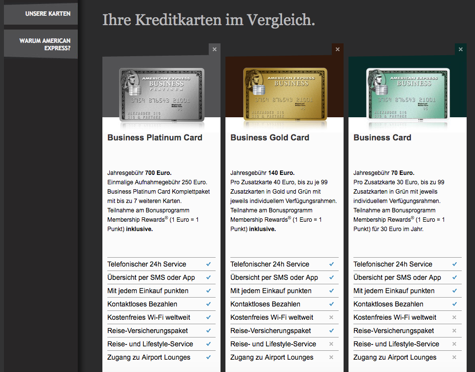 American Express Kreditkarten Im Vergleich Kreditkarte Kostenlos de
