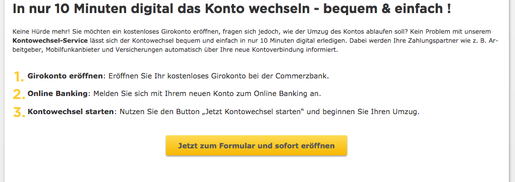 Unterlagen kontoeröffnung commerzbank