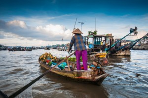 Flussmarkt in Vietnam